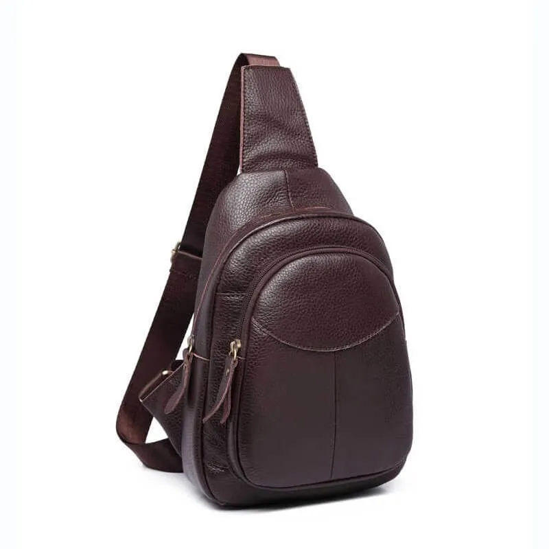 2020 new leather one - shoulder  fashion leisure all-match unisex  chest bag shoulder bag