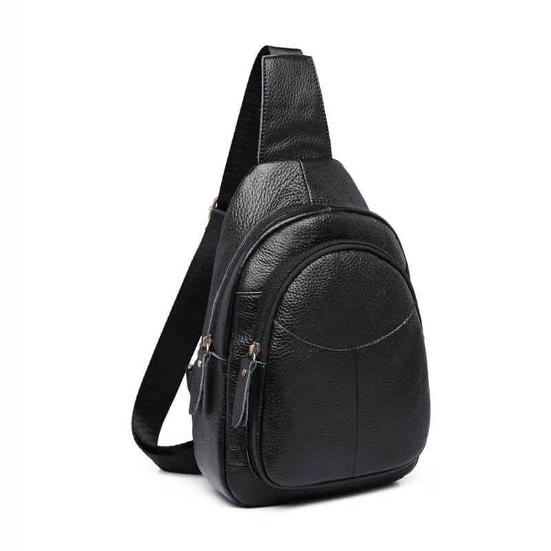 2020 new leather one - shoulder  fashion leisure all-match unisex  chest bag shoulder bag