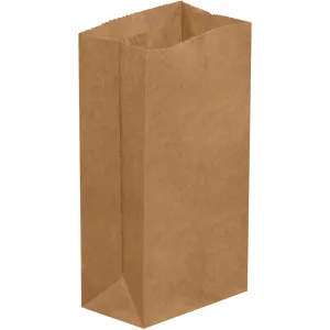 3 1/2 x 2 3/8 x 6 7/8" Kraft Grocery Bags