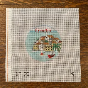 Croatia Travel Round Canvas