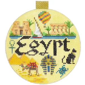 Egypt Travel Round Canvas