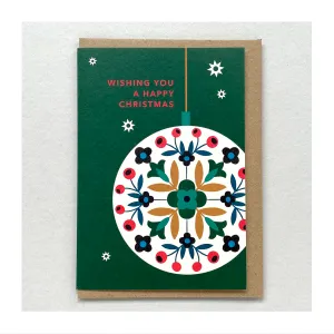 Folk Bauble Christmas Card