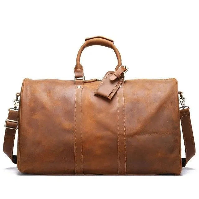 Luxury Leather Travel Briefcase Bag