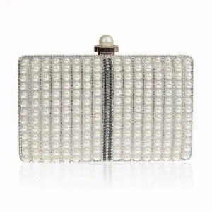 Luxy Moon Pearls Evening Bags Full Dress Embroidery Clutch