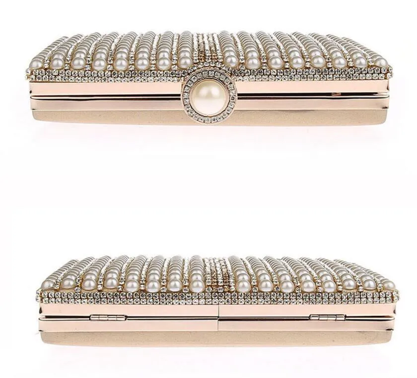 Luxy Moon Pearls Evening Bags Full Dress Embroidery Clutch