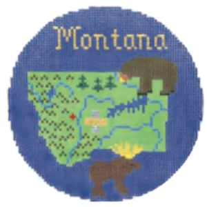 Montana 4 1/4" Travel Round Needlepoint Canvas