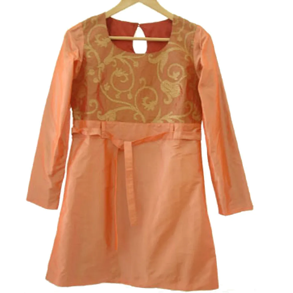 Sand Henna Silk Kurta Dress