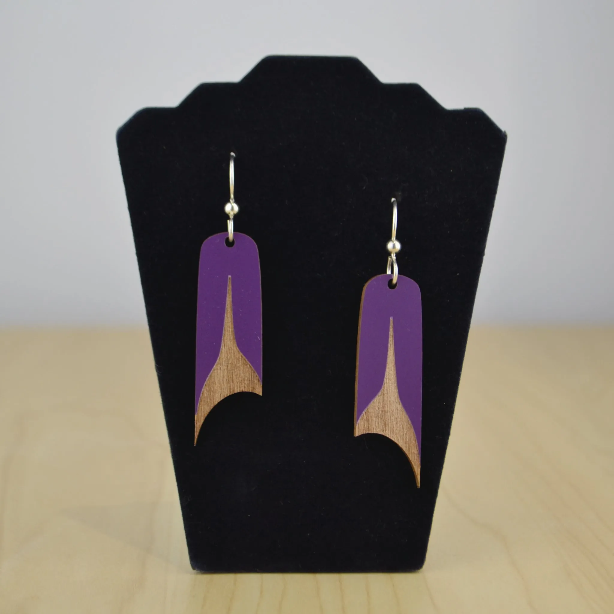 Trickster Split U Wooden Earrings