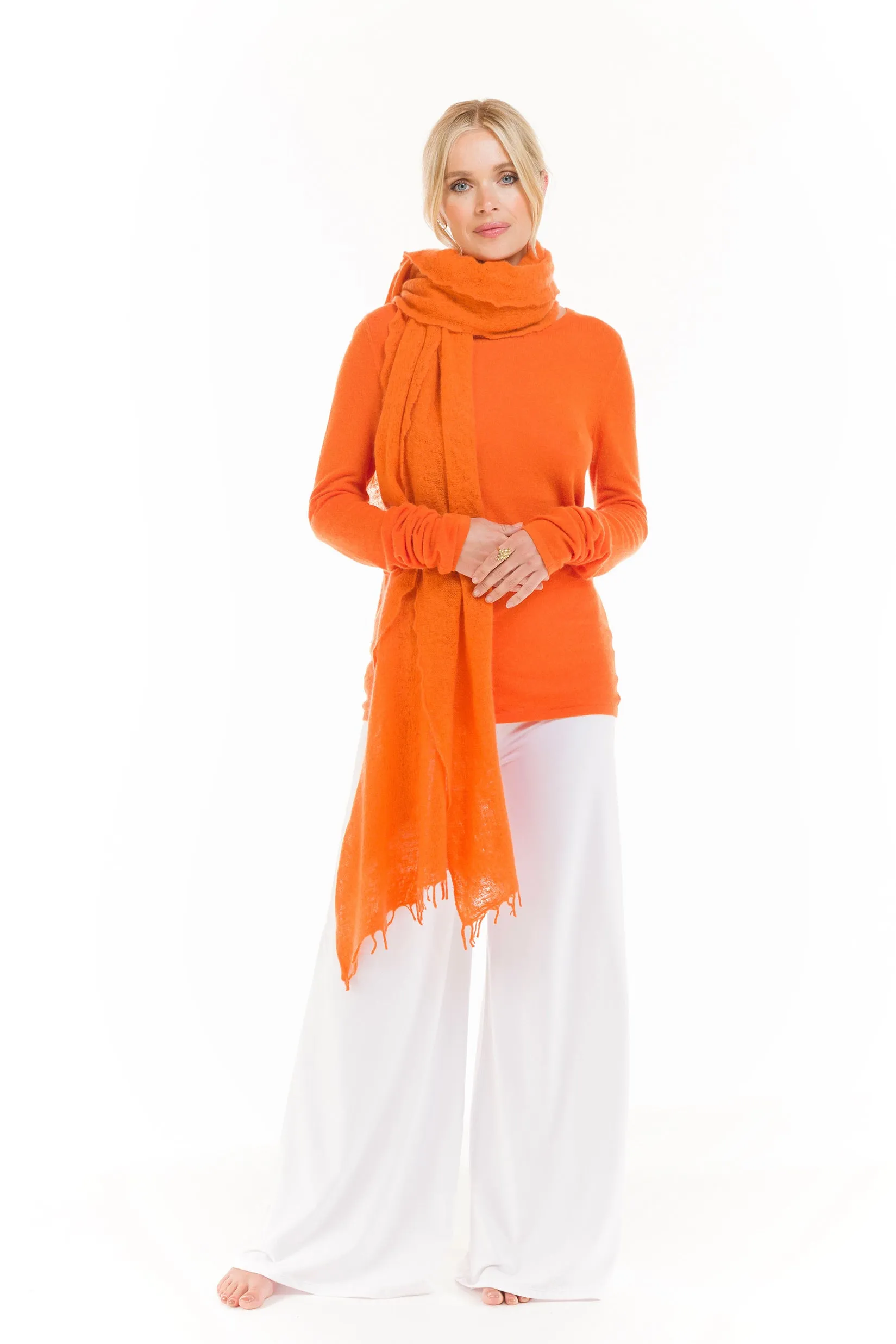 ULTRA FINE LONG SLEEVE TOP SPICY ORANGE