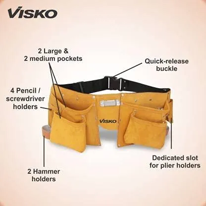 VISKO Leather Tool Bag (Number of Pockets - 10)